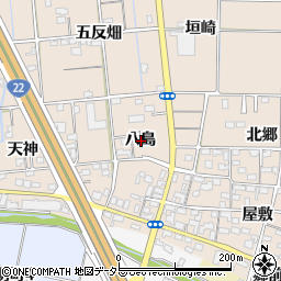 愛知県一宮市佐千原八島周辺の地図