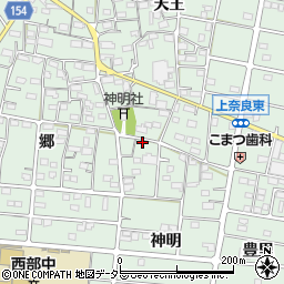 愛知県江南市上奈良町神明156周辺の地図