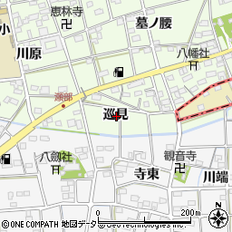 愛知県一宮市瀬部巡見周辺の地図