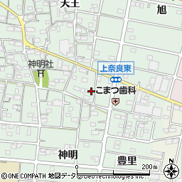 愛知県江南市上奈良町神明61周辺の地図