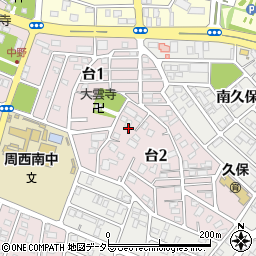 千葉県君津市台周辺の地図