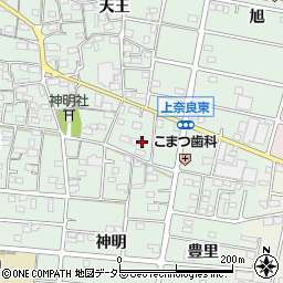 愛知県江南市上奈良町神明60周辺の地図