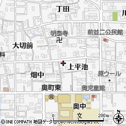 愛知県一宮市奥町上平池148周辺の地図