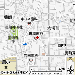 愛知県一宮市奥町貴船東109周辺の地図