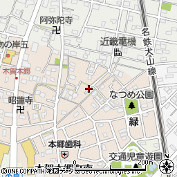 愛知県江南市木賀本郷町東周辺の地図