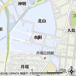 愛知県一宮市浅井町西浅井水附周辺の地図