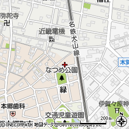 愛知県江南市木賀本郷町緑33周辺の地図
