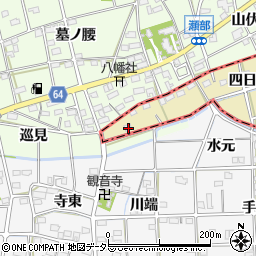 愛知県江南市島宮町四日市場4周辺の地図