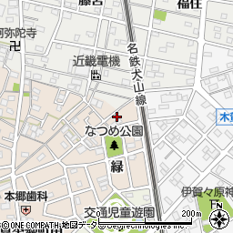 愛知県江南市木賀本郷町緑19周辺の地図