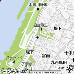 愛知県一宮市奥町堤下一116周辺の地図