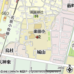 愛知県犬山市城山周辺の地図