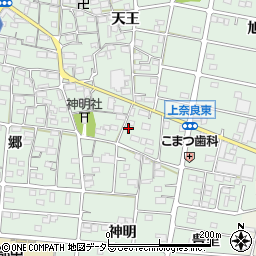 愛知県江南市上奈良町神明56周辺の地図
