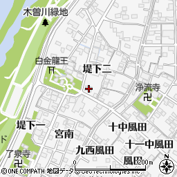 愛知県一宮市奥町堤下二96周辺の地図
