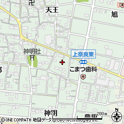 愛知県江南市上奈良町神明51周辺の地図