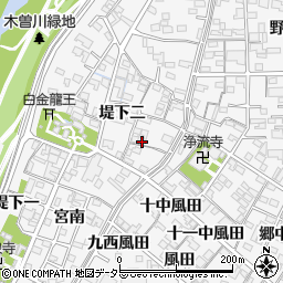愛知県一宮市奥町堤下二66-2周辺の地図