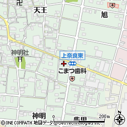 愛知県江南市上奈良町神明72周辺の地図