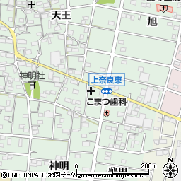 愛知県江南市上奈良町神明71周辺の地図