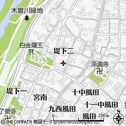 愛知県一宮市奥町堤下二79周辺の地図