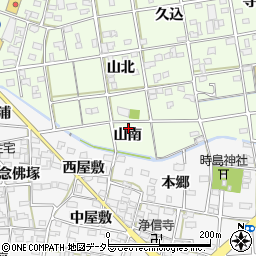 愛知県一宮市瀬部山南周辺の地図