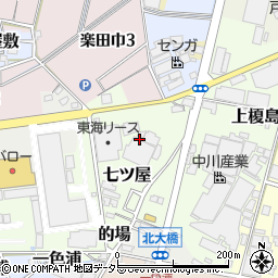 愛知県犬山市七ツ屋周辺の地図