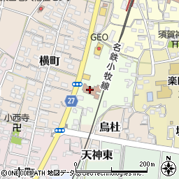 犬山市楽田出張所周辺の地図