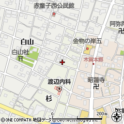 愛知県江南市木賀町杉56周辺の地図