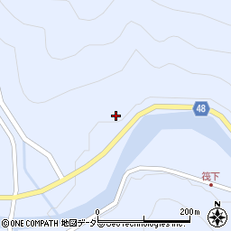 兵庫県養父市大屋町筏605周辺の地図