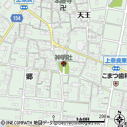 愛知県江南市上奈良町神明20周辺の地図