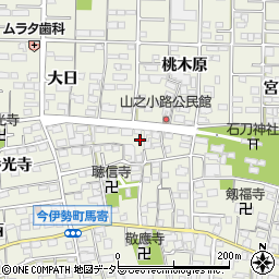 愛知県一宮市今伊勢町馬寄（山之小路）周辺の地図