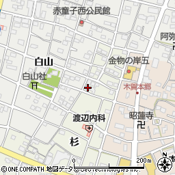 愛知県江南市木賀町杉57周辺の地図