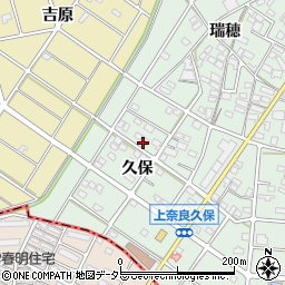 愛知県江南市上奈良町（久保）周辺の地図