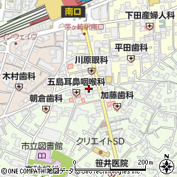 タイムズ茅ヶ崎駅南口駐車場周辺の地図