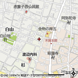 愛知県江南市木賀町杉43周辺の地図