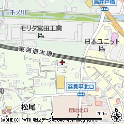 神奈川県茅ヶ崎市松尾1-36周辺の地図