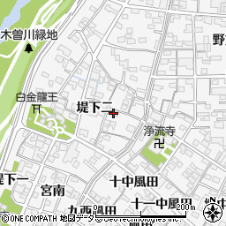 愛知県一宮市奥町堤下二75周辺の地図