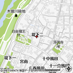 愛知県一宮市奥町堤下二80周辺の地図