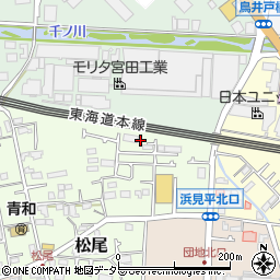 神奈川県茅ヶ崎市松尾2-1周辺の地図