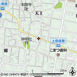 愛知県江南市上奈良町神明37周辺の地図