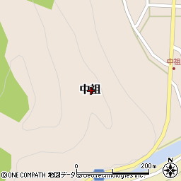 鳥取県西伯郡伯耆町中祖周辺の地図