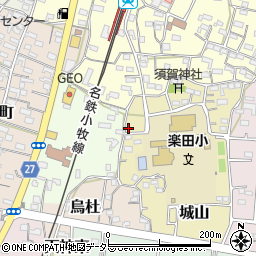 愛知県犬山市城山108周辺の地図