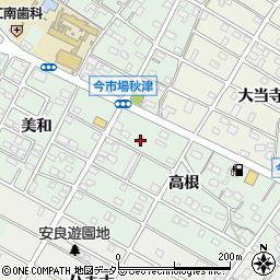 愛知県江南市今市場町高根18周辺の地図