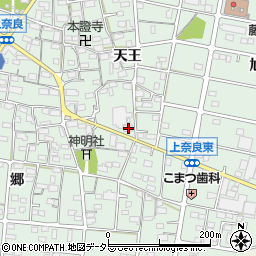 愛知県江南市上奈良町天王186周辺の地図