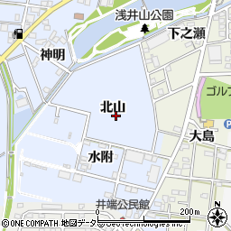 愛知県一宮市浅井町西浅井北山762周辺の地図
