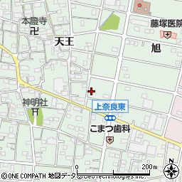 愛知県江南市上奈良町天王303周辺の地図