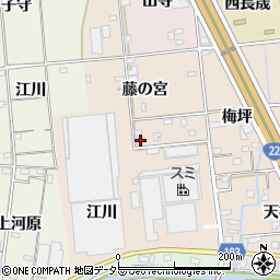 愛知県一宮市佐千原藤の宮53周辺の地図