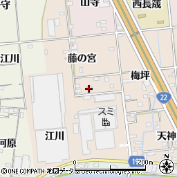 愛知県一宮市佐千原藤の宮58周辺の地図