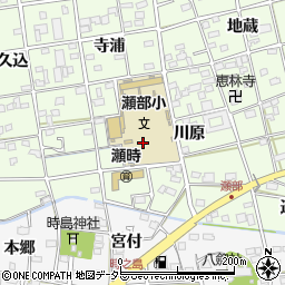 愛知県一宮市瀬部川原周辺の地図