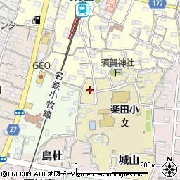 愛知県犬山市城山114周辺の地図