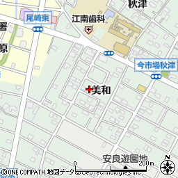 愛知県江南市今市場町美和周辺の地図