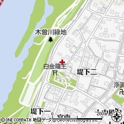 愛知県一宮市奥町堤下二35周辺の地図
